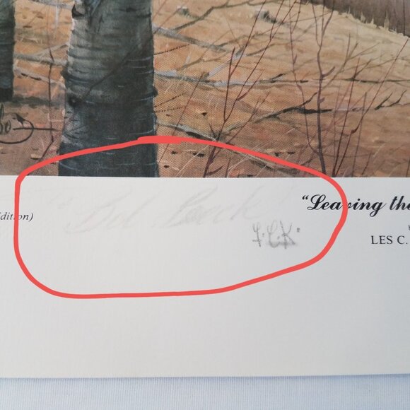 Les Kouba Leaving the Cut-Over SIGNED Print 12X16" Grouse Limited Edition Origin - Picture 8 of 16